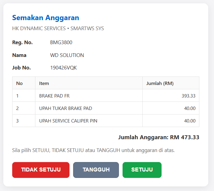 WhatsApp approval SMARTWS